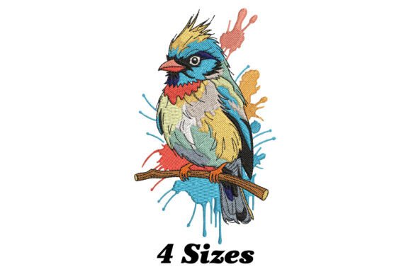 Beautiful Colorful Bird Embroidery Review