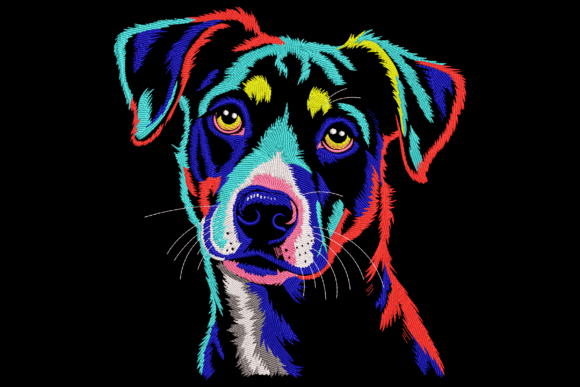 Colorful Dog Portrait: A Seasonal Design Review