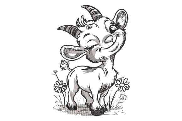 Cute Baby Goat: A Review for Embroidery Sellers