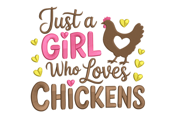 Girl Who Loves Chickens: A Cute Farm Embroidery Review