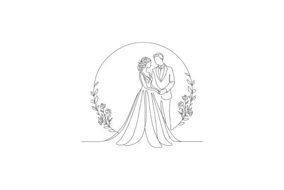 Groom and Bride Wedding Line Embroidery Review