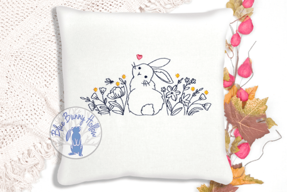Meadow Bunny: A Nature-Inspired Design for Small Business Embroidery