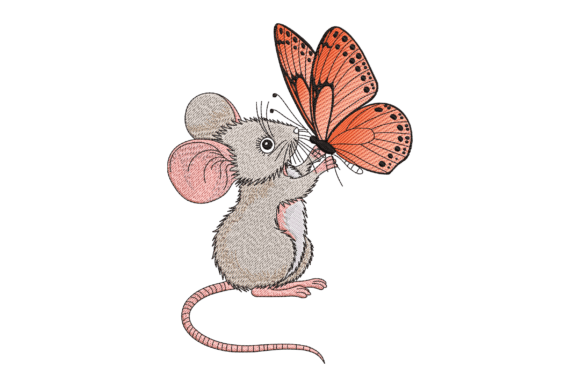 Mouse with Butterfly: A Charming Embroidery Review