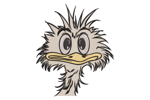 Quirky Ostrich Face Embroidery Design Review