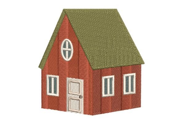 Rustic Red House Embroidery Design Review