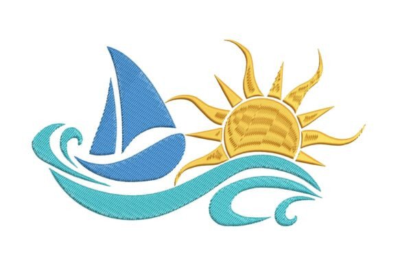 Sun and Waves Boat: A Summer Embroidery Review