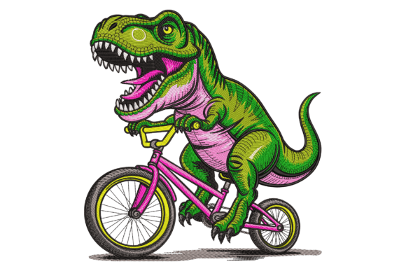 T-Rex on Wheels Embroidery Review for Apparel